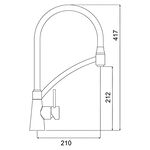 Misturador Monocomando de Mesa para Cozinha Loren Chef Lorenzetti