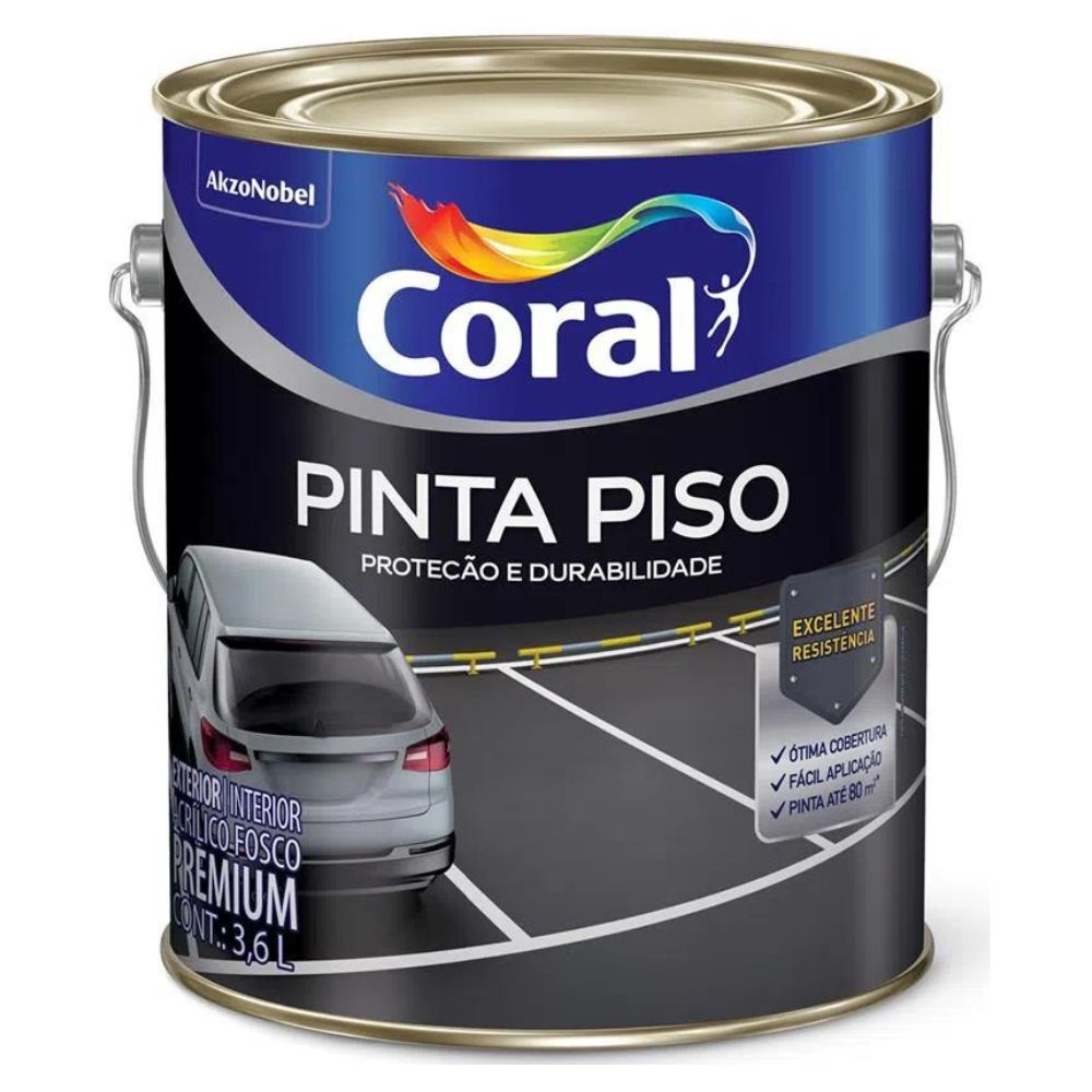 Tinta Acrílica Fosco Pinta Piso 3,6L Coral