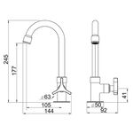 Torneira de Mesa para Lavatório Bica Alta Lorentrio Cromada Lorenzetti