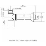 Sifão para Lavatório Slx 1xDN40 30cm Perflex