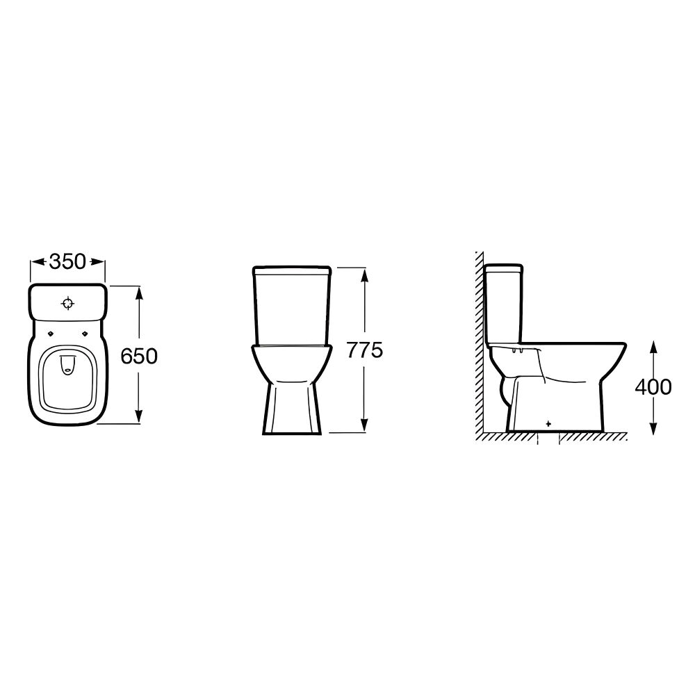 Kit Completo Bacia Debba Classic com Caixa Acoplada e Acessórios Black Matte Roca