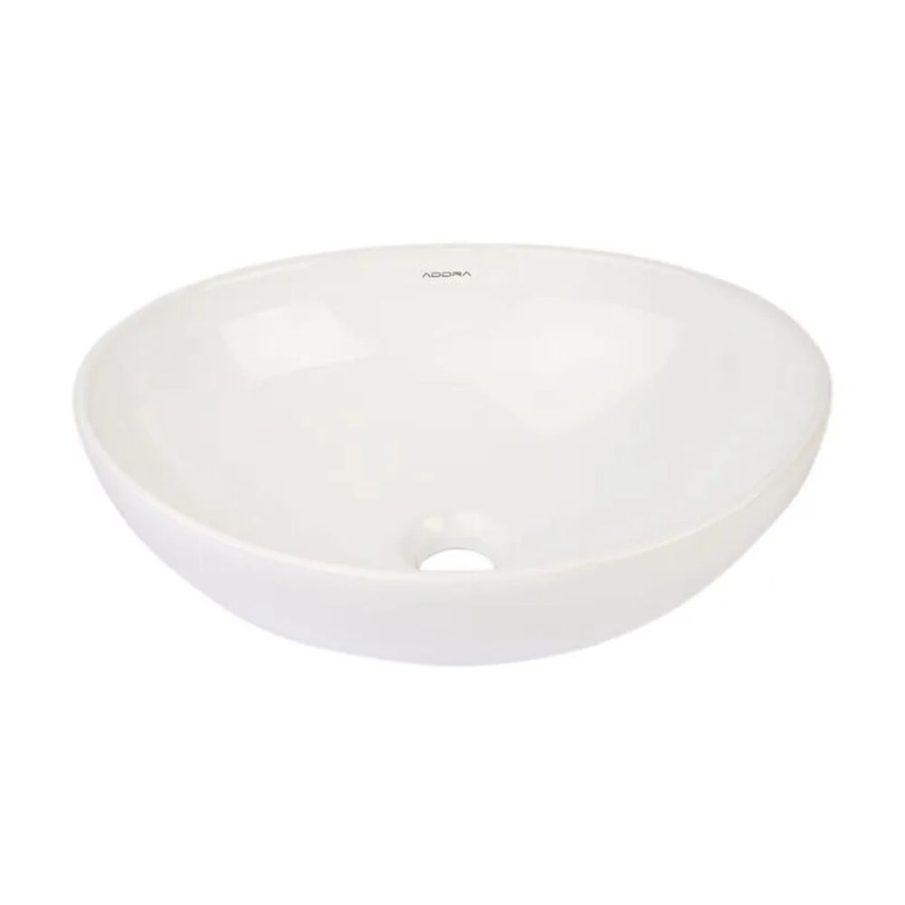 Cuba para Apoio para Banheiro Oval Artistic 40,5x33 Branco Addra
