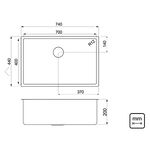 Cuba Design Collection Quadrum Aço Inox 70x40cm Tramontina