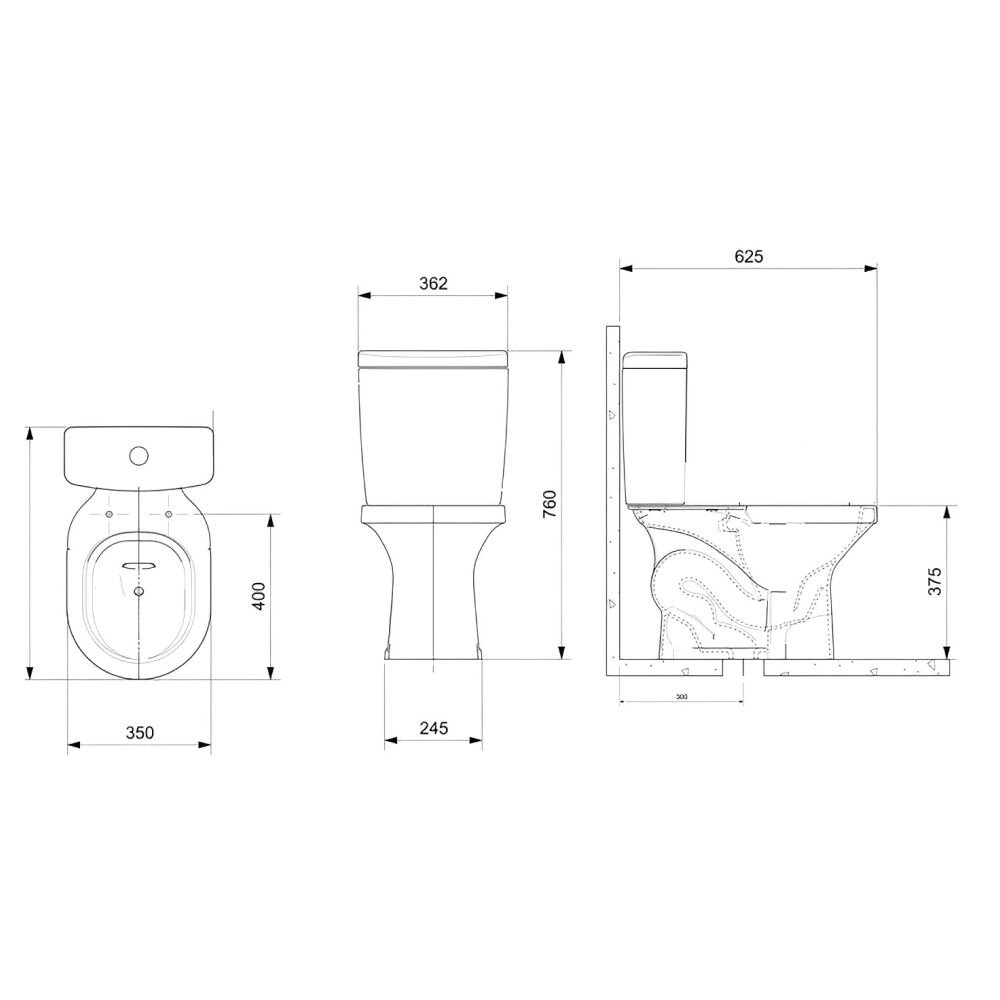 Kit Vaso Sanitário com Caixa Acoplada e Itens de Instalação Net Branco Celite