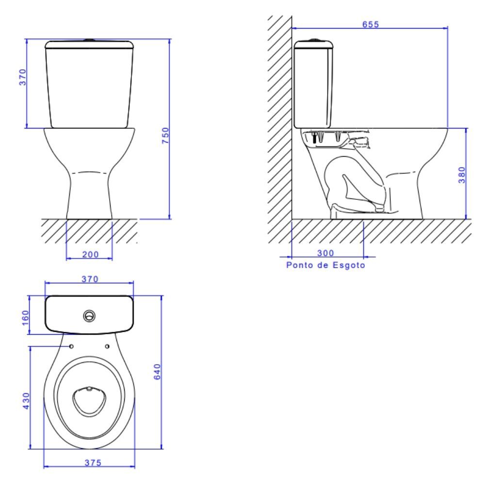 Kit Vaso Sanitário com Caixa Acoplada Acionamento Duplo Izy Branco Deca