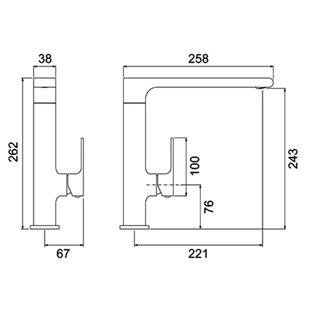 Misturador Monocomando de Mesa para Cozinha Loren Like Bica Móvel Black Lorenzetti