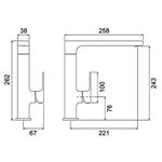 Misturador Monocomando de Mesa para Cozinha Loren Like Bica Móvel Black Lorenzetti