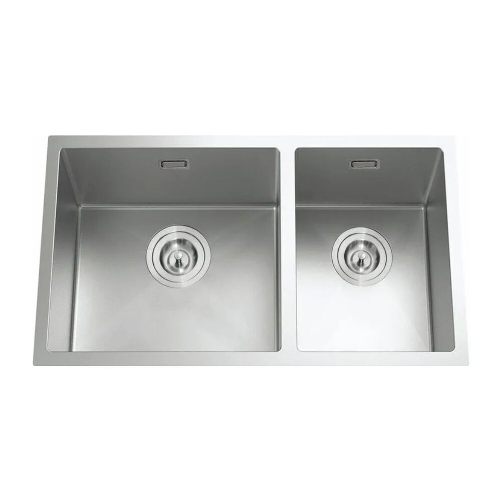 Cuba Dupla para Cozinha com Acessórios 83x45cm Aço Inox Addra
