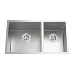 Cuba Dupla para Cozinha com Acessórios 83x45cm Aço Inox Addra