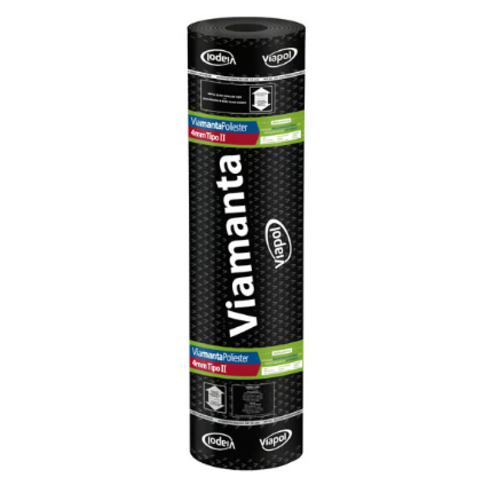 Manta Asfáltica Viamanta Poliéster 4mm Rolo de 10m Viapol