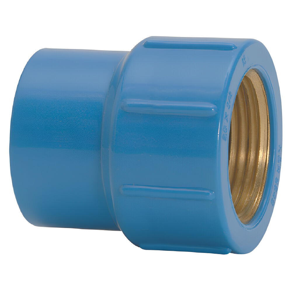 Luva Soldável com Bucha de Latão 25mm x 1/2" Azul 11751 Amanco