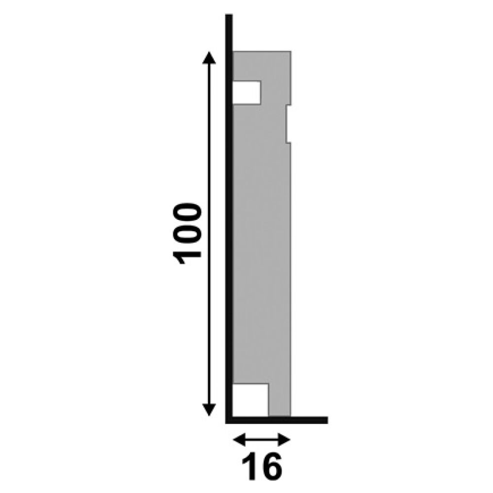 Rodapé  com Friso Moderna 10 x 240cm Branco Santa Luzia