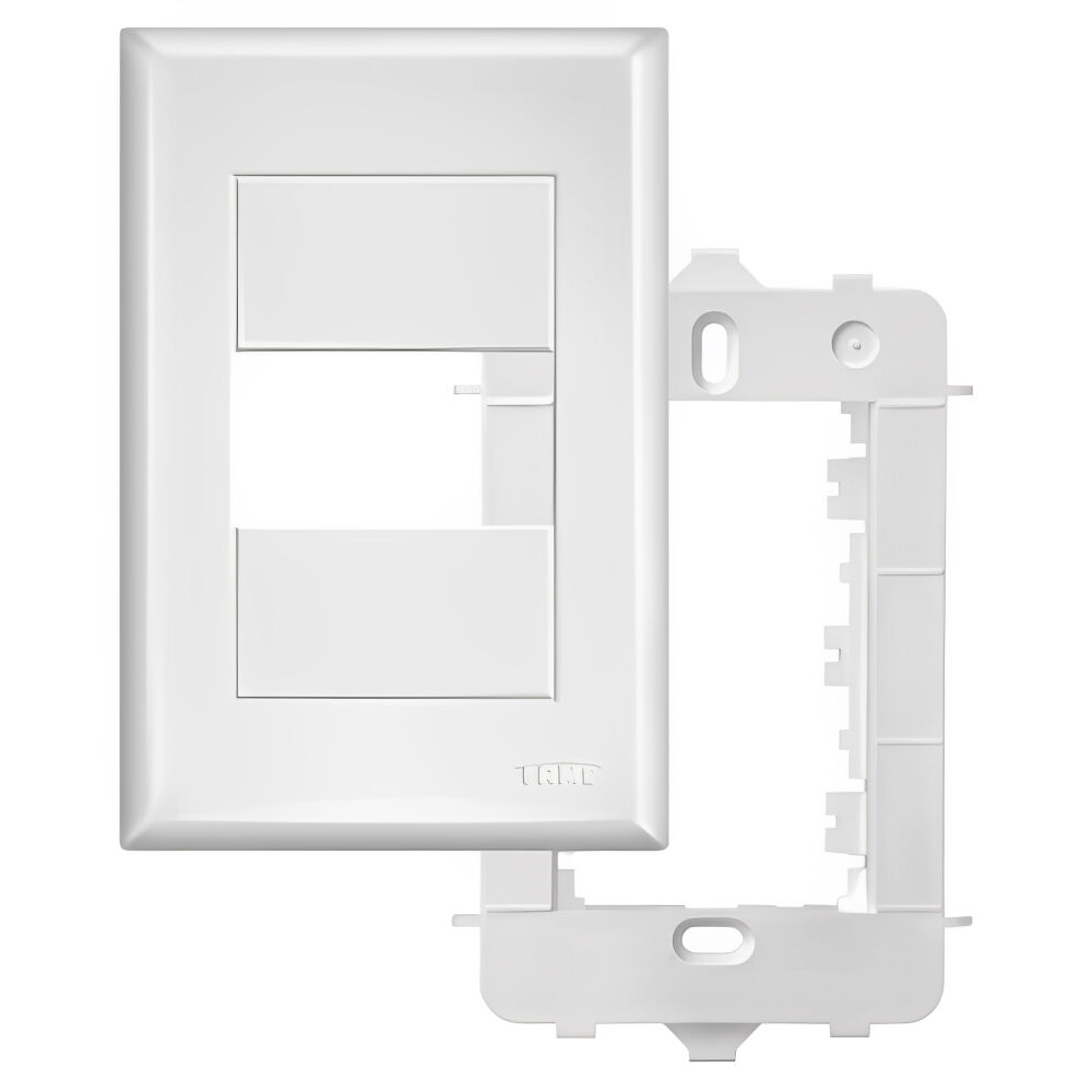 Placa 4x2 com Suporte 1 Módulo Horizontal Evidence 2885 Fame