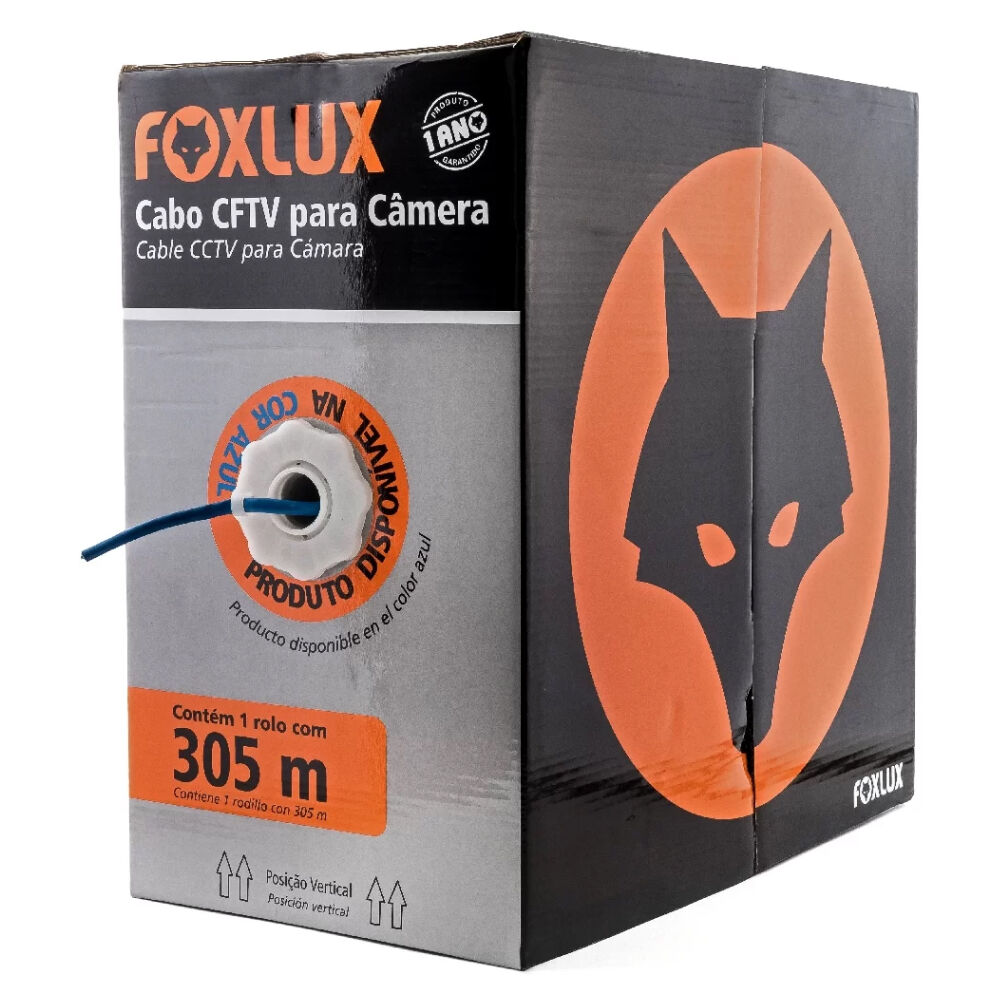Cabo de Rede CFTV para Câmera 305m Foxlux