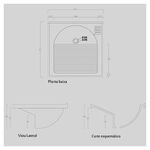 Armário Lavanderia com Tanque 61,5cm Gelo A.J. Rorato