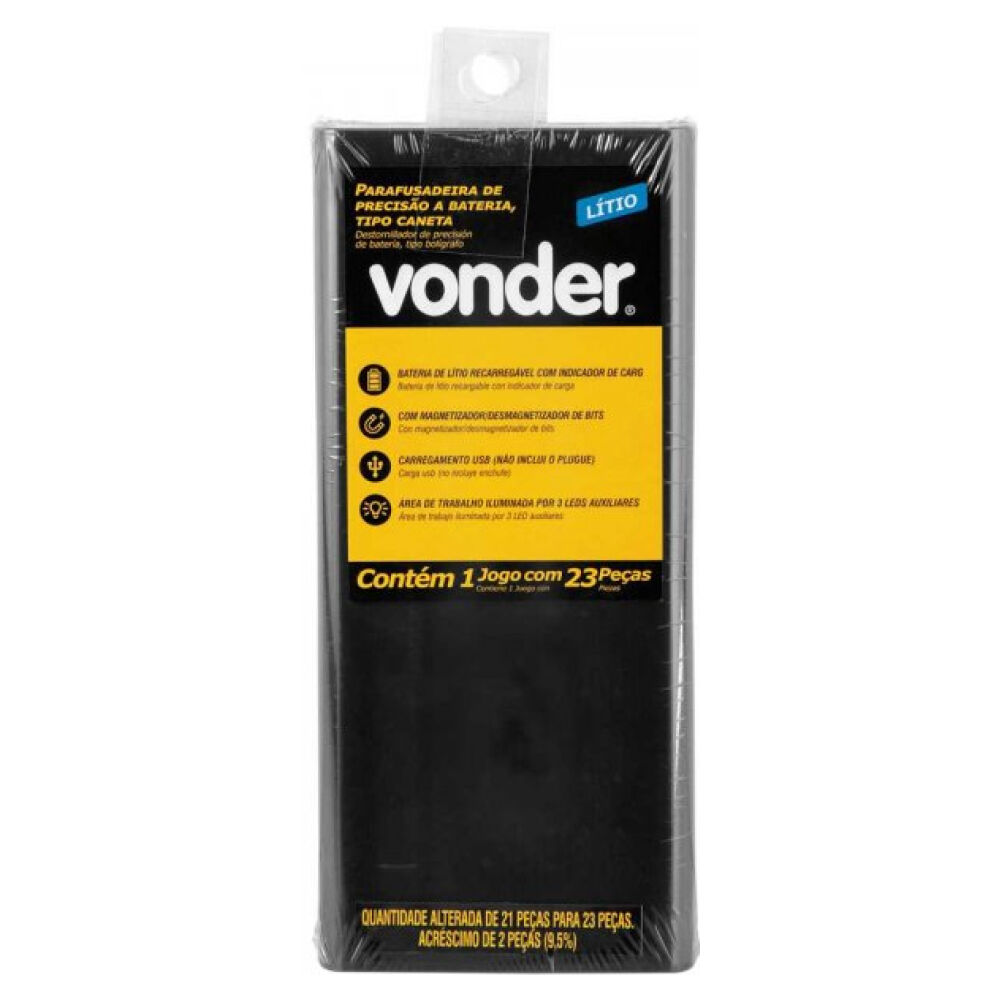 Parafusadeira de Precisão a Bateria 3,7V Tipo Caneta Vonder