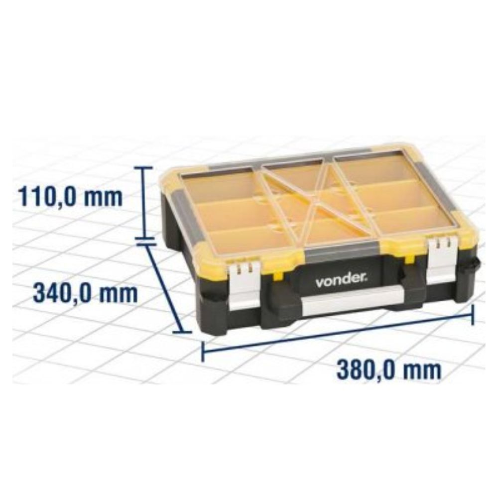 Organizador Plástico OPV0500 com 9 Compartimentos Vonder