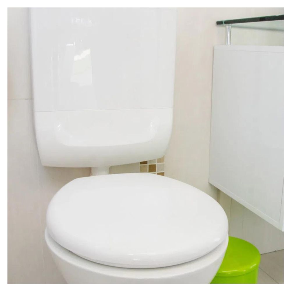 Assento Sanitário Oval Almofadado Astra Branco