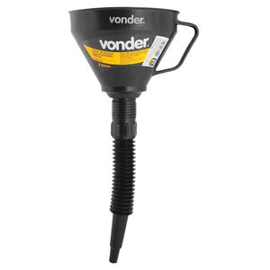 Funil Plástico Bico Flexível 160mm Preto Vonder