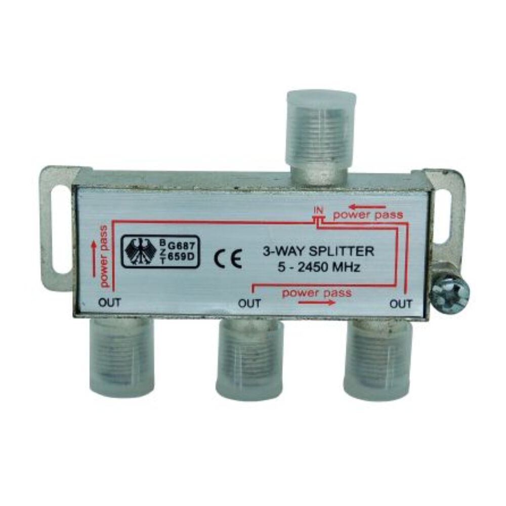 Divisor Alta Frequência 5-2450Mhz 3 Saídas Pacote com 5 Unidades Foxlux