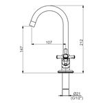 Torneira de Mesa para Lavatório Job 1196 Cromada Perflex