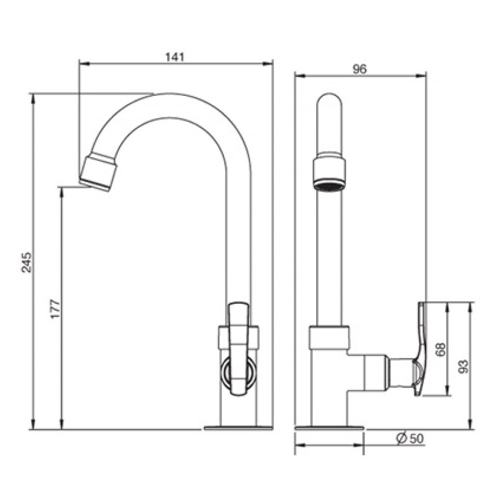 Torneira de Mesa para Lavatório Bica Alta LorenOne Lorenzetti