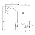 Torneira de Mesa para Lavatório Bica Alta LorenOne Lorenzetti
