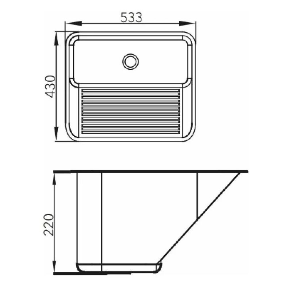 Tanque Monobloco para Embutir Polido 30L Ghelplus
