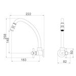 Torneira para Cozinha de Parede Bica Móvel Lorenzetti