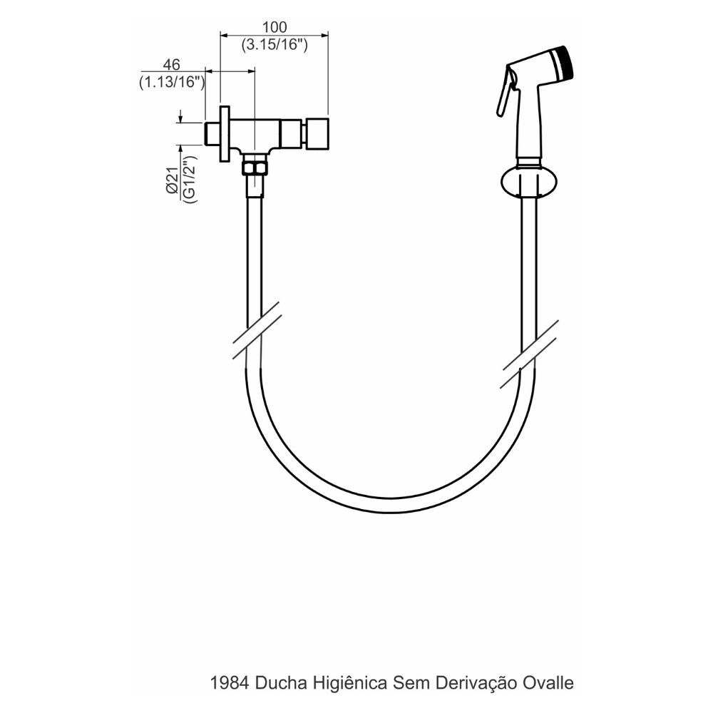 Ducha Higiênica sem Derivação Ovalle Perflex