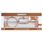 Kit Acessórios para Banheiro com 5 Peças Rose Gold Lorenzetti