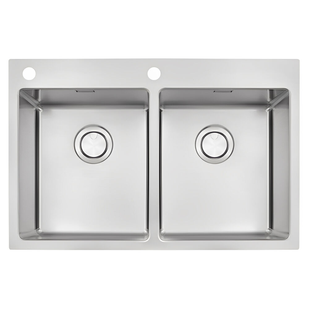 Cuba de Sobrepor Quadrum Flush em Aço Inox 77 x 51cm Tramontina