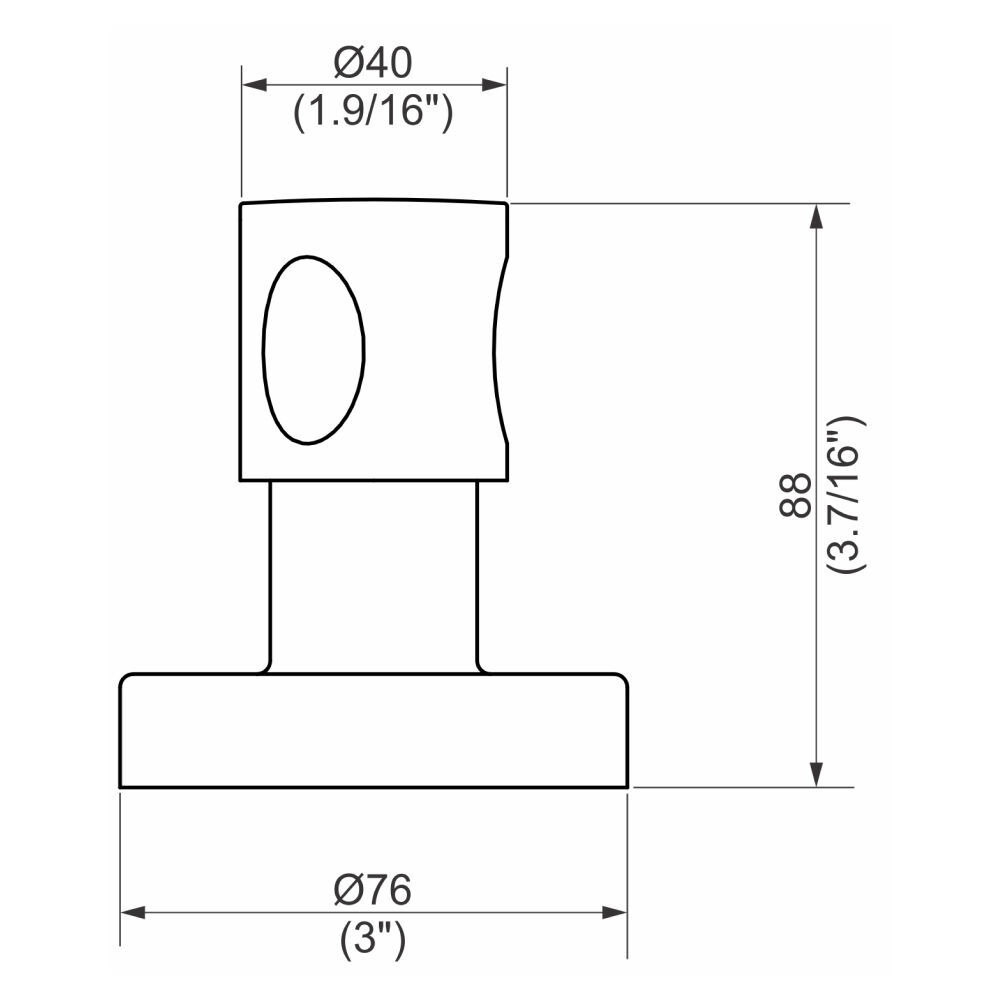 Acabamento Registro Base Deca 1.1/4" e 1.1/2" (Grande) Onda Perflex