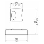 Acabamento Registro Base Deca 1.1/4" e 1.1/2" (Grande) Onda Perflex
