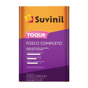 Tinta Acrílica Toque Fosco Completo Premium 18L Suvinil Tinta Acrílica Toque Fosco Completo Premium 18L Suvinil
