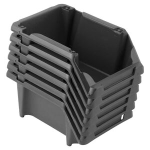 Gaveteiro Plástico N° 3 8cmx10,4cmx17,6cm Jogo com 6 peças Preto Vonder