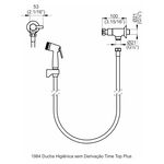 Ducha Higiênica sem Derivação Time Top Plus Perflex