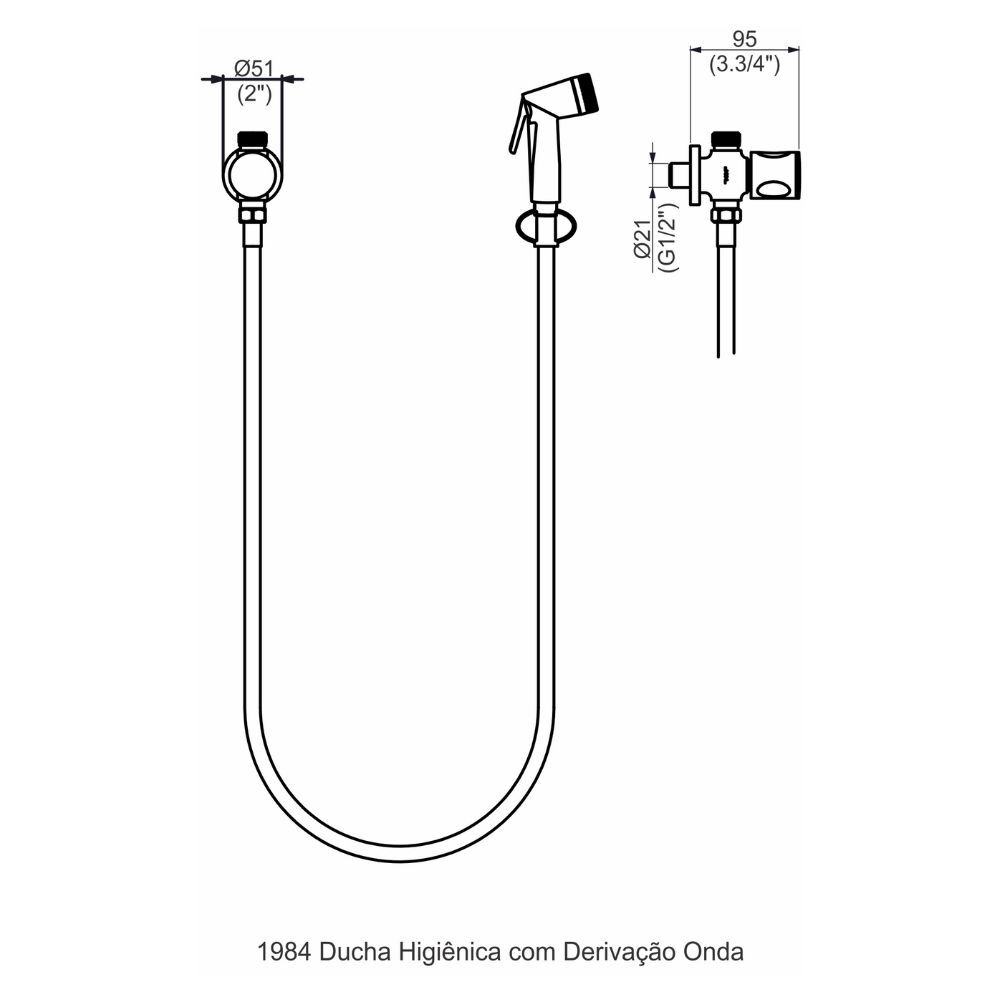 Ducha Higiênica com Derivação Onda Perflex