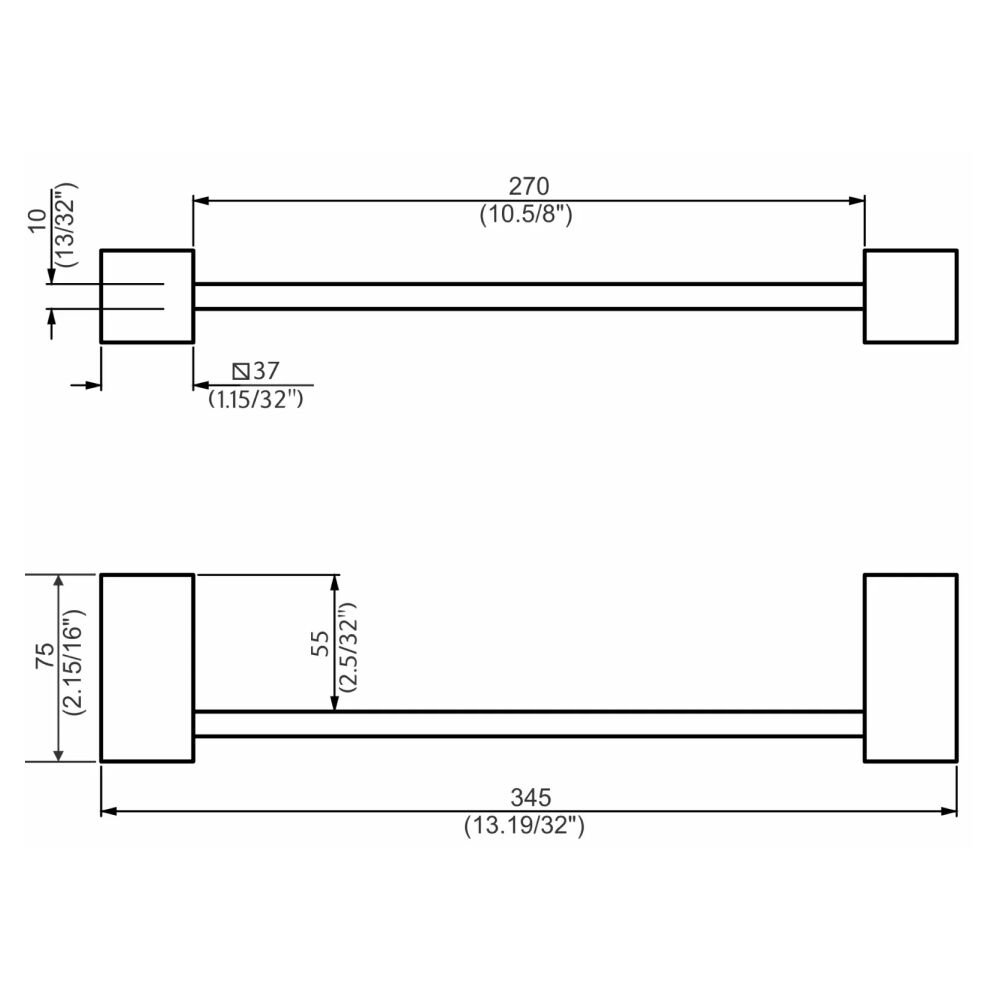 Porta Toalha de Rosto 30cm Actual Perflex
