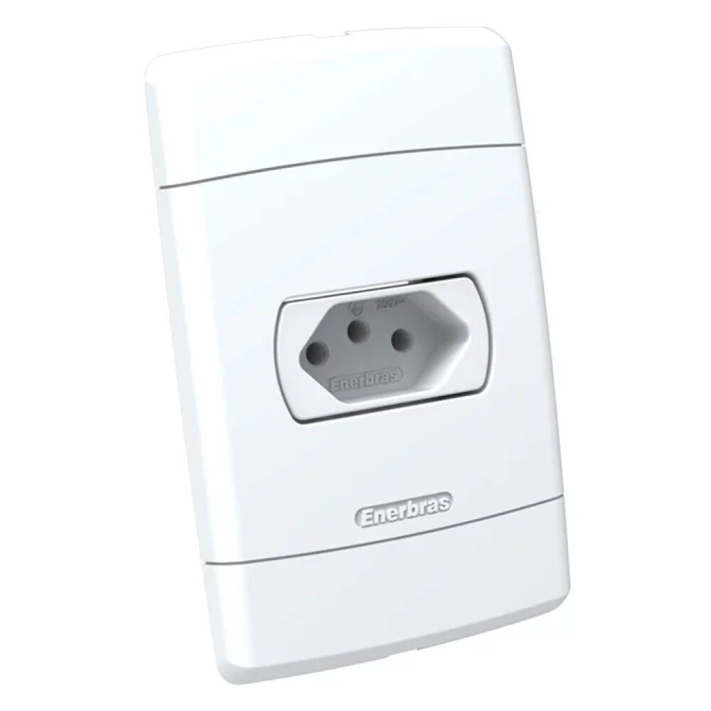 Tomada 10A Branco Neo Sottile Enerbras