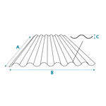 Telha Translúcida de Fibra de Vidro 244x110cm Incolor Afort