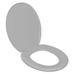 Assento Sanit&aacute;rio Soft Oval Cinza Claro Astra