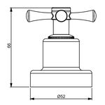 Acabamento de Registro Job para Base Docol 1/2" 3/4" Cromado Perflex