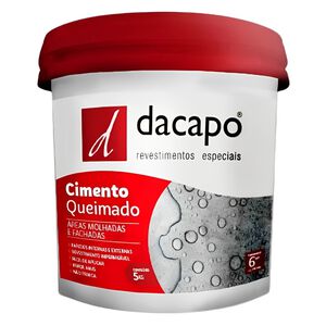 Cimento Queimado para Área Molhada e Fachada 5Kg Dacapo Cimento Queimado para Área Molhada e Fachada 5Kg Dacapo