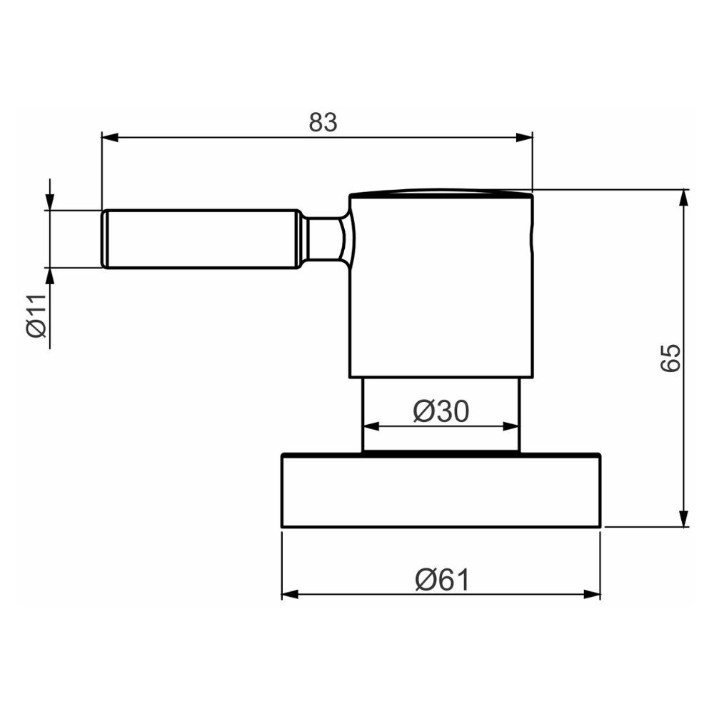Acabamento Registro Base Fabrimar 1/2" e 3/4" e 1" (Pequeno) Slim Perflex