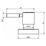 Acabamento Registro Base Fabrimar 1/2" e 3/4" e 1" (Pequeno) Slim Perflex