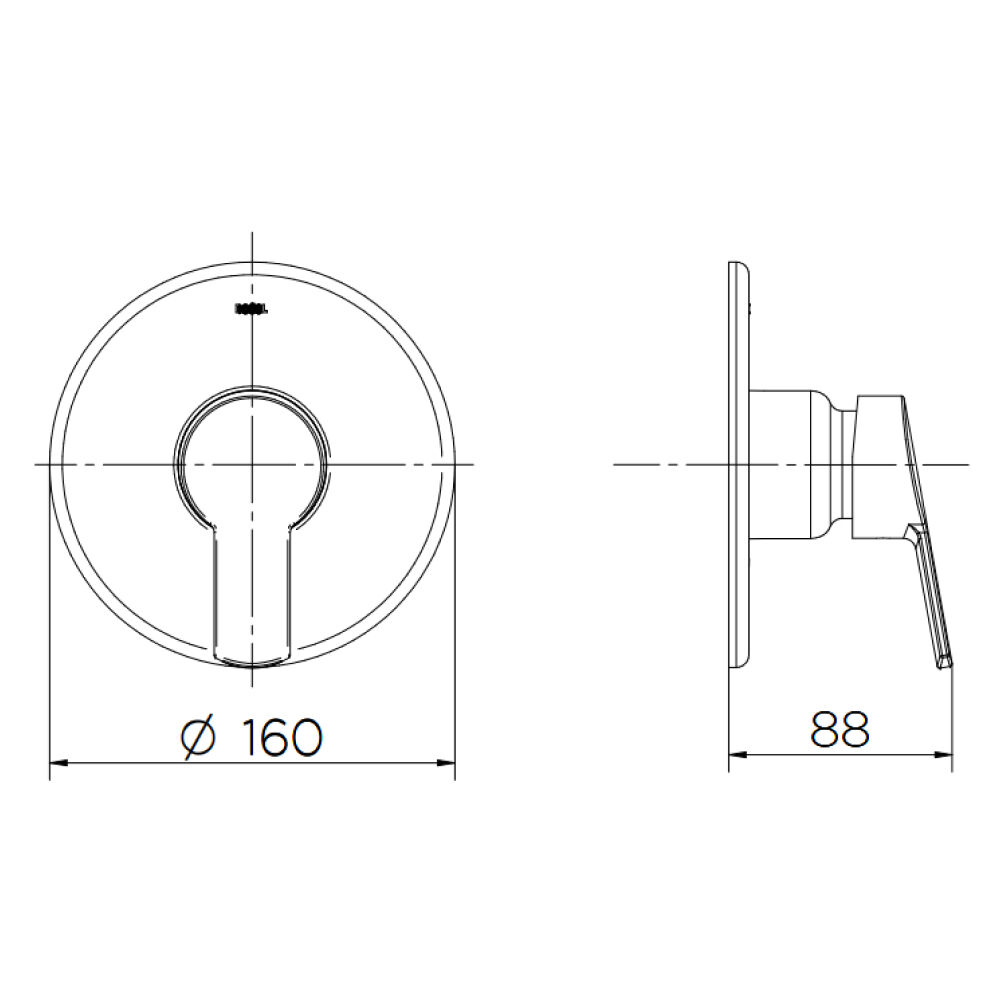 Acabamento Monocomando para Chuveiro Baixa Pressão 3/4" Chess / Gali Docol
