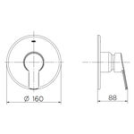 Acabamento Monocomando para Chuveiro Baixa Pressão 3/4" Chess / Gali Docol