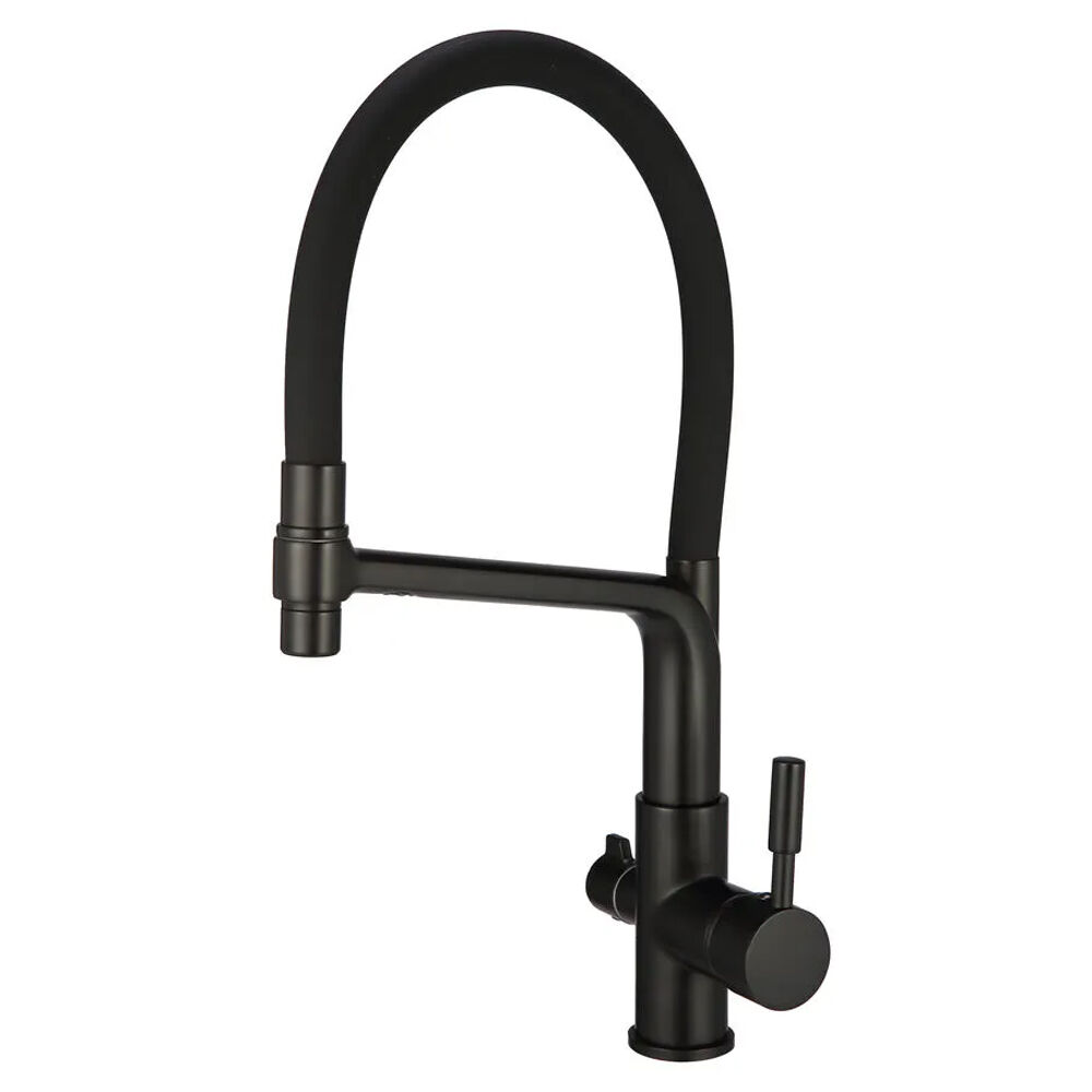 Misturador Monocomando de Mesa para Cozinha Milão 1/2" Preto Addra