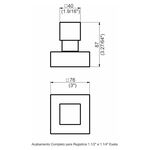 Acabamento Registro Base Deca/Docol 1.1/4" e 1.1/2" (Grande) Exata Perflex